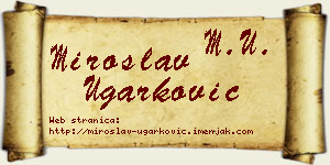 Miroslav Ugarković vizit kartica